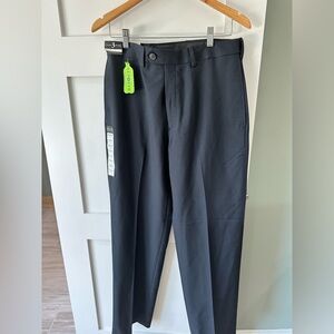 Haggar Premium No Iron Classic Flat Front Stretch Dress Pants 32W X 32L  Navy